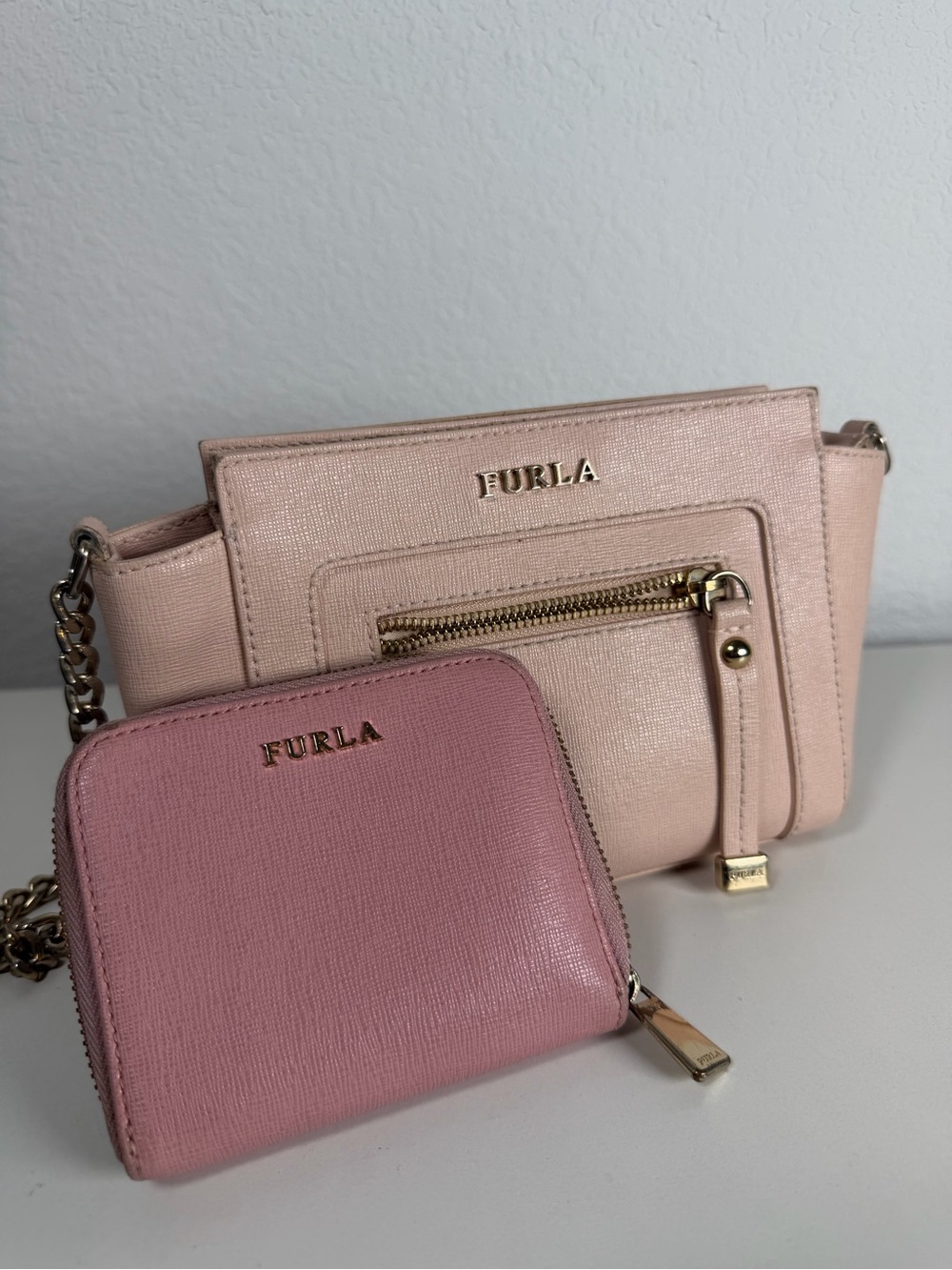 Furla Bundle Leather Crossbody Bag with Matching Wallet
